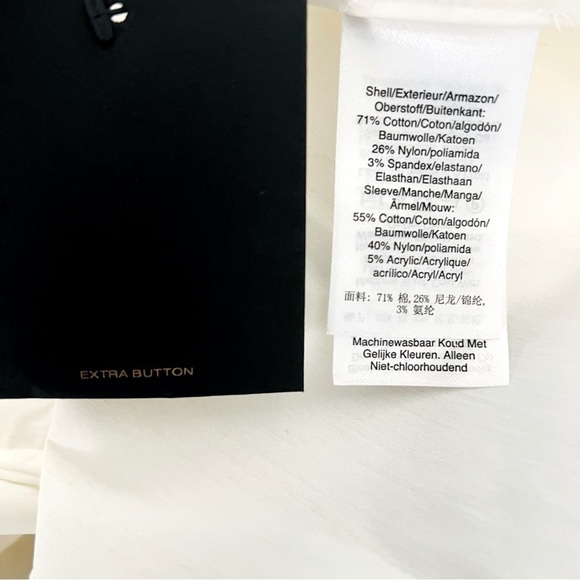 Donna Karan New York Women's Button Up Collared Shirt Sweater Sleeves Size M NWT - Picture 10 of 12